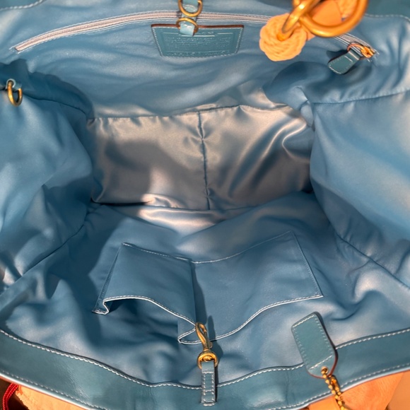 Coach “Limited Edition” Resort Bubble/Fish/Coral Canvas Tote Style 34458 - Picture 6 of 8